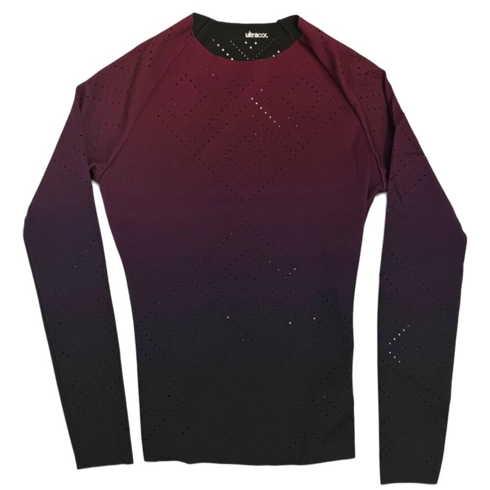 Ultracor Ombre Laser Cut Long Sleeve Top Women's Small NWOT